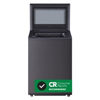 LG - 5.3 Cu. Ft. High Efficiency Smart Top Load Washer with TurboWash3D Technology - Matte Black - Back View