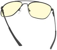 GUNNAR - Mustang Computer Glasses with Blue Light Reduction, Amber Lenses - Onyx - Back View