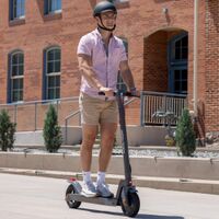 GoTrax - XR PRO Commuting Electric Scooter w/18mi Max Operating Range & 18mph Max Speed - Black - Back View