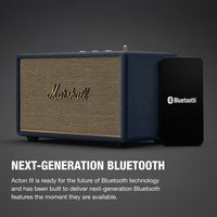 Marshall - Acton III Bluetooth Home Speaker with Bass / Treble / Volume Controls and 3.5 mm Auxil... - Back View