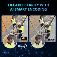 Defender - AI POWERED Sentinel 4K Ultra HD Wired 8 Channel PoE NVR Security System, 6 Metal Camer... - Back View