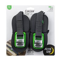 Nite Ize - CamJam Tie Down Strap 18 ft. - 2 Pack - Charcoal/Lime