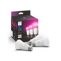 Philips - Hue A19 Bluetooth 60W Smart LED Bulb (3-Pack) - White and Color Ambiance