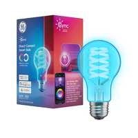 Cync - Direct Connect Clear A19 60W Smart LED Bulb (1-Pack) - Full Color