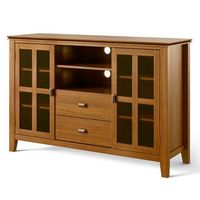 Simpli Home - Artisan SOLID WOOD Tall TV Media Stand in Honey Brown For TVs up to 60 inches - Hon...