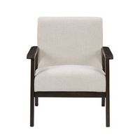 CorLiving - Greyson Wood Armchair - Beige