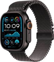 Apple Watch Ultra 2 (GPS+Cellular) 49mm Titanium Case with Black Titanium Milanese Loop - Small -...