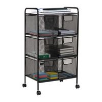 Mind Reader - Cart with Drawers, Laundry Organizer, Utility Cart, Bathroom, Kitchen, Metal Mesh, ...