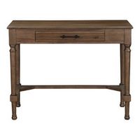 OSP Home Furnishings - Marna Writing Desk with Drawer in Black - Brown Oak