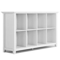 Simpli Home - Acadian 8 Cube Storage Sofa Table - White