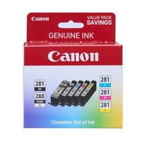 Canon - PGI-280 XL / CLI-281 5-Pack High-Yield - Pigment Black, Standard Capacity Ink Cartridges ...