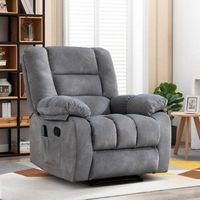 Bestier Massage Recliner Chair with Heat and Vibration Manual Overstuffed Recliners Soft - Light ...