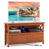 44&quot; TV Stand Console Wooden Storage Cabinet Shelf Media Center Television Stand