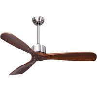 Costway 52&quot; Modern Ceiling Fan Indoor/Outdoor Brushed Nickel Finish with Remote - Brushed Nickel ...