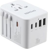 Epicka - GaN 70W Universal Travel Adapter with 3 USB-C PD Fast Charging & 2 USB-A (TA-105 Pro, Wh...