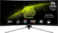 MSI - MAG345CQR 34&quot; Curved Ultra Wild QHD 180Hz 1ms Adaptive Sync Gaming Monitor with HDR ready  ...