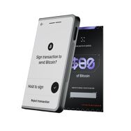 Ledger - Stax Crypto Hardware Wallet with Folio and Recovery Key - Curved E Ink Touch Screen - Bl...