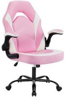 Bestier - Ergonomic Faux Leather Adjustable Reclining Swiveling PC and Racing Game Chair with Pad...