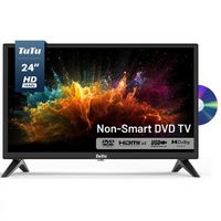 TuTu - 24&quot; 720p HD 2K LED Non-Smart TV with Built-in DVD Player