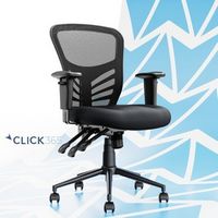 Click365 - Flow Mid-Back Mesh Office Chair - Black