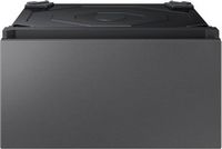 Samsung - Bespoke 27&quot; Wide Laundry Pedestal with Storage Drawer - Dark Steel