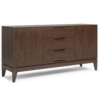 Simpli Home - Harper Sideboard Buffet - Walnut Brown