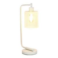 Lalia Home - Modern Iron 450lm Desk Lamp with Glass Shade - White