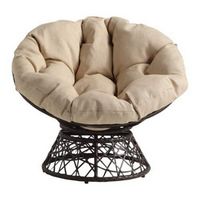 OSP Home Furnishings - Papasan Chair - Cream