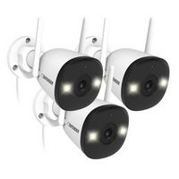 Defender - AI POWERED 4K Guard Pro Wi-Fi 6 Plug-in Power Security Camera - 3 pack - white