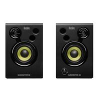 Hercules - DJ Monitor 32 - 2 x 15 watts RMS Active Monitoring Speakers - Black