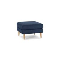 Burrow - Mid Century Nomad Ottoman - Navy Blue