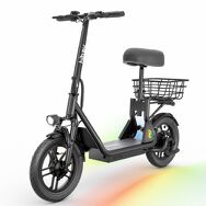HiBoy - U3 Electric Scooter with Seat, 500W Motor, Neon Lights, 25-Mile Range &amp; 20 mph Max Speed,...
