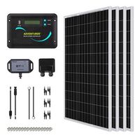 Renogy - 400 Watt Monocrystalline Solar Kit w/ 4 Pcs 100W Solar Panel and 30A PWM Charge Controll...