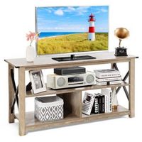 Modern TV Stand for TV's up to 55" w/ 3-Tier Open Shelves