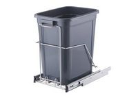 TRINITY - PRO EcoStorage | 25 Liter Sliding Trashcan | Chrome - Chrome