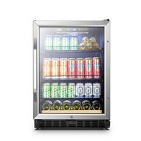 Lanbo - 110 Can 6 Bottle Beverage Refrigerator with Precision Temperature Controls and LED Interi...