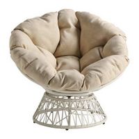 OSP Home Furnishings - Papasan Chair - Cream