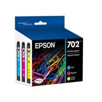 Epson - 702 3-Pack Standard Capacity Ink Cartridges - Cyan/Magenta/Yellow