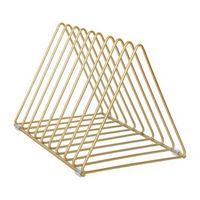 Martha Stewart - Ryder Premium Metal 9 Slot Triangle Desktop Magazine and File Holder Organizer i...