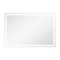 LOVMOR - 48 x 32 Inches Tempered Glass LED Bathroom Mirror with Anti-Fog & 3-Color Dimmable Light...