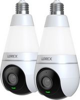 Lorex - 2K Wi-Fi Smart Lightbulb Camera (2-Pack) - White