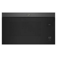Whirlpool - 1.1 Cu. Ft. Over-the-Range Microwave with Flush Built-in Design - Black Stainless