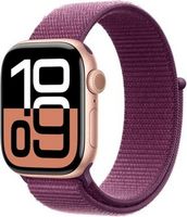 Apple Watch Series 10 (GPS+Cellular) 42mm Aluminum Case with Plum Sport Loop - Rose Gold - (2024)