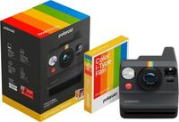 Polaroid - Now Gen 3 Instant Camera + Color Film Bundle (8 Photos) - Black