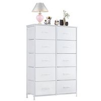 Bestier - 10 Drawer 31.4 in.W Fabric Storage Tower Dresser Wooden Top for Kid Room, Closet, Entry...