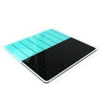 Floortex - Glass Magnetic Planning Board 14" x 14" - Teal & Black