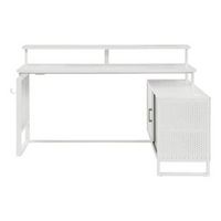 OSP Home Furnishings - ACE L Desk with Hutch Shelf - White