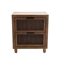 Adore Decor - Sawyer 2-Drawer Cabinet - Brown