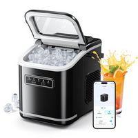 Ecozy - Smart Ice Makers Countertop 26lbs, 9 Bullet Ice Cubes in 6 Mins