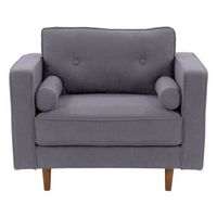 CorLiving - Mulberry Fabric Upholstered Modern Accent Chair - Gray